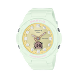 Baby-G Women's Watch Analog-Digital Gold Dial with Mint Green Resin Band, BGA-320FH-3ADR