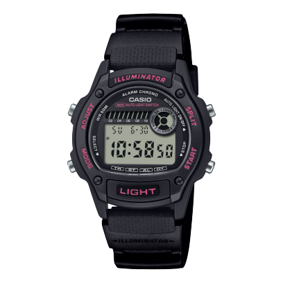 Casio Unisex Watch Digital Dial with Black Fabric Band, W-220H-1A2VDF