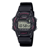 Casio Unisex Watch Digital Dial with Black Fabric Band, W-220H-1A2VDF