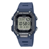 Casio Bluetooth Step Tracker Men's Watch Digital Dial With Blue Resin Strap, WS-B1000-2AVDF