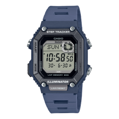 Casio Bluetooth Step Tracker Men's Watch Digital Dial With Blue Resin Strap, WS-B1000-2AVDF