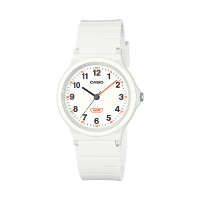 Casio men analog watch, white dial with white resin strap, model CS-LQ-24B-7BDF, Bahrain