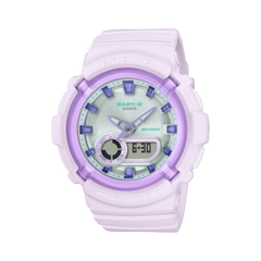 Baby-G Women's Watch Analog-Digital Silver Dial with Purple Resin Band, BGA-280SW-6ADR