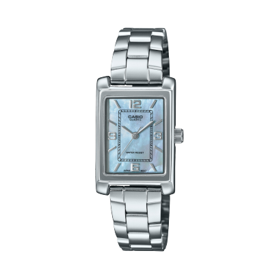 Casio men analog watch, blue dial with silver stainless steel band, model CS-LTP-1234DS-2ADF, Bahrain
