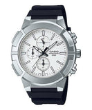 Casio,Men's Watch Analog,White Dial Black Resin Band, MTP-E501-7AVDF