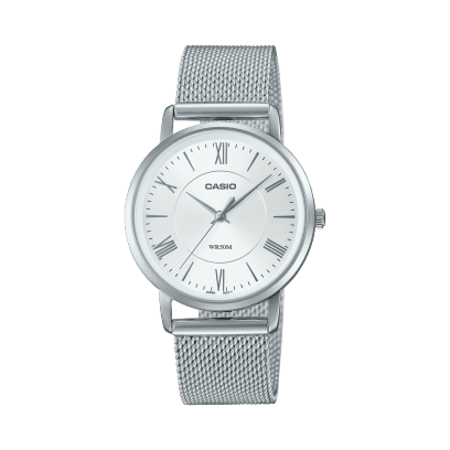 Casio, Womenâ€™s Watch Analog, Silver Dial Silver Stainless Steel, LTP-B110M-7AVDF