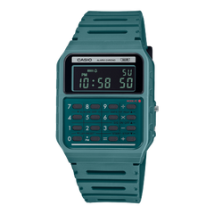 Casio Calculator Unisex Watch Digital Dial with Green Resin Strap, CA-53WB-3BDF