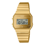 Casio Vintage Unisex Watch Digital Gold Dial With Gold Stainless Steel Band, A700WEVG-9ADF