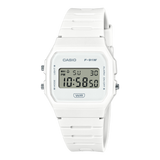 Casio Unisex Watch Digital Dial with White Resin Band, F-91WB-7ADF