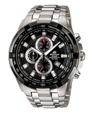 Edifice Men's Chronograph Watch Analog Black Dial with Silver Stainless Band, EF-539D-1AVUDF