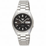 Seiko Men's Mechanical Watch Analog, Grey Dial Silver Stainless Band, SNXS79J