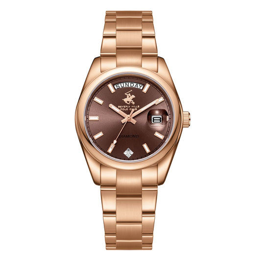 Beverly Hills Polo Club, Men's, Analog Watch, Gold Dial, with Stainless Steel Band, BH-BP3709X.460