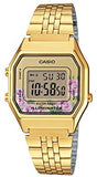 Casio, Women’s Watch Digital, Gold Dial Gold Stainless Band, LA680WGA-4CDF