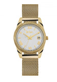 Lee Cooper Women's Watch Analog, White Dial Gold Stainless Steel Strap,  LC06523.130