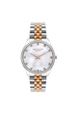 Lee Cooper Women's Watch Analog, Mother of Pearl Dial Silver Metal Band, LC07831.520 