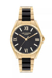 Lee Cooper Women's Watch Analog, Black Dial Gold Metal Band , LC07873.150 