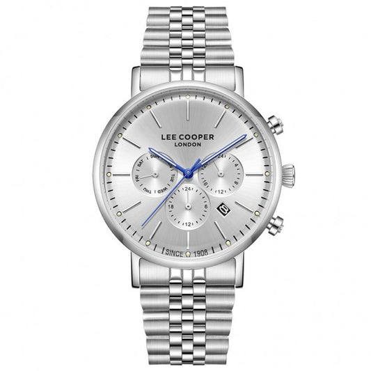 Lee Cooper Men's Multifunction Watch with Silver Dial and Stainless Steel Band, LC08372.330