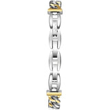 Lee Cooper Women's Analog Watch with Red Mother Of Pearl Dial and Two Tone Stainless Steel Band, LC08384.280