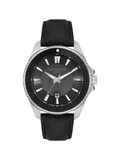 Lee Cooper Men's Watch Analog, Black Dial Black Leather Strap, LC07870.351 