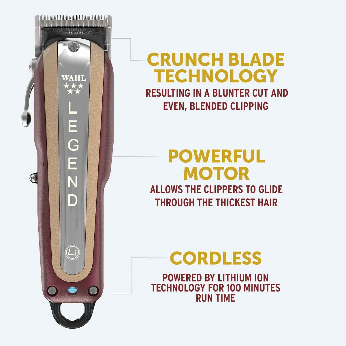 Wahl Professional 5 Star Legend Cordless Hair Clipper, Professional, 08594-026|