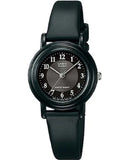 Casio, Womenâ€™s Watch Analog, Black Dial Black Resin Band, LRW-200H-2E2VDR