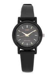 Casio, Womenâ€™s Watch Analog, Black Dial Black Resin Band, LQ-139EMV-1ALDF