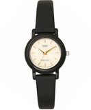 Casio, Womenâ€™s Watch Analog, Silver Dial Black Resin Band, LQ-139EMV-9ALDF