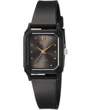 Casio, Womenâ€™s Watch Analog, Black Dial Black Resin Band, LQ-142E-1ADF