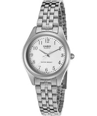 Casio, Women’s Watch Analog, White Dial Silver Stainless Band, LTP-1129A-7BRDF