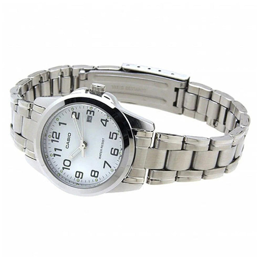 Casio Women's Watch Analog, White Dial Silver Stainless Steel Strap, LTP-1215A-7B2DF product image