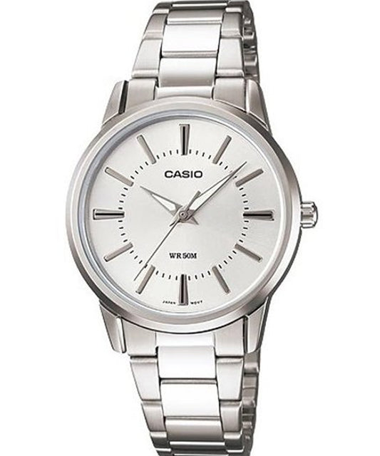 Casio men analog watch, silver dial with comfortable strap, model CS-LTP-1303D-7AVDF, Bahrain