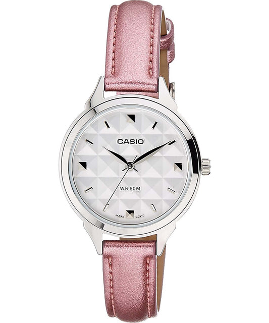 Casio men analog watch, white dial with comfortable strap, model CS-LTP-1392L-4AVDF, Bahrain