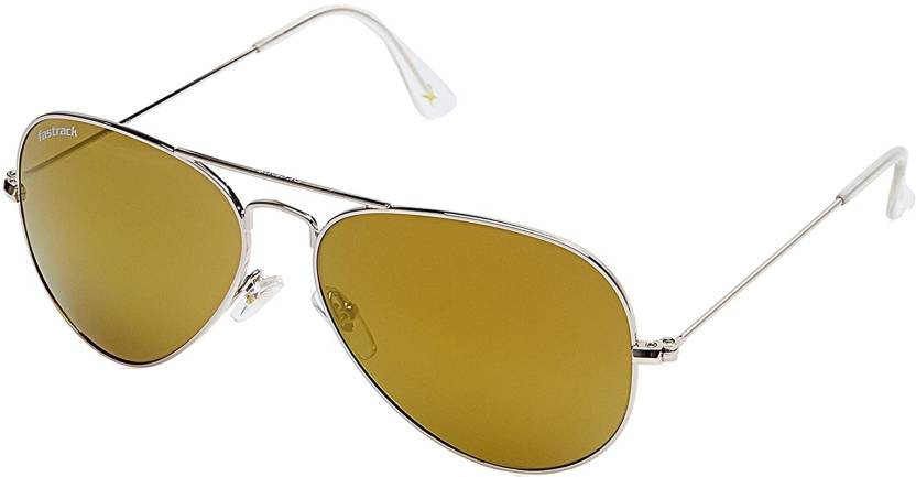 Fastrack Men's Aviator Sunglasses, M165BR23G