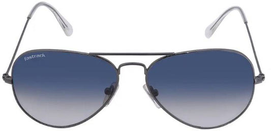Fastrack Men's Aviator Sunglasses, Blue Lens, UV protected, M165GY19G
