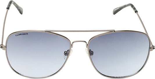 Fastrack Unisex Aviator Sunglasses, Blue Lens, UV protected, M254BU3
