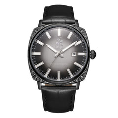 Beverly Hills Polo Club Men's Watch Analog Black Dial with Black Leather Strap, BP3688X.351