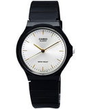 Casio, Men’s Watch Analog, White Dial Black Resin Band, MQ-24-7E2LDF