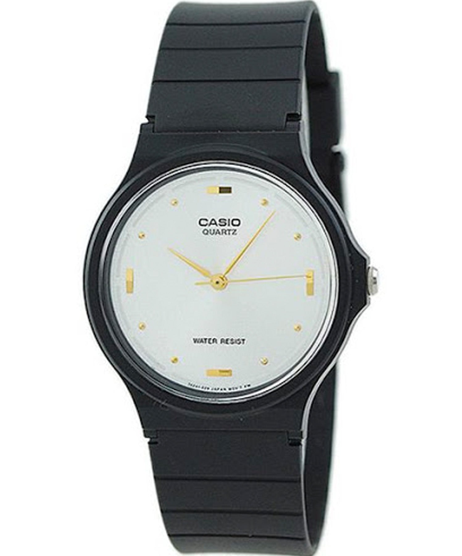 Casio, Menâ€™s Watch Analog, White Dial Black Resin Band, MQ-76-7A1LDF,