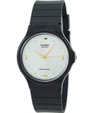 Casio, Menâ€™s Watch Analog, White Dial Black Resin Band, MQ-76-7A1LDF,