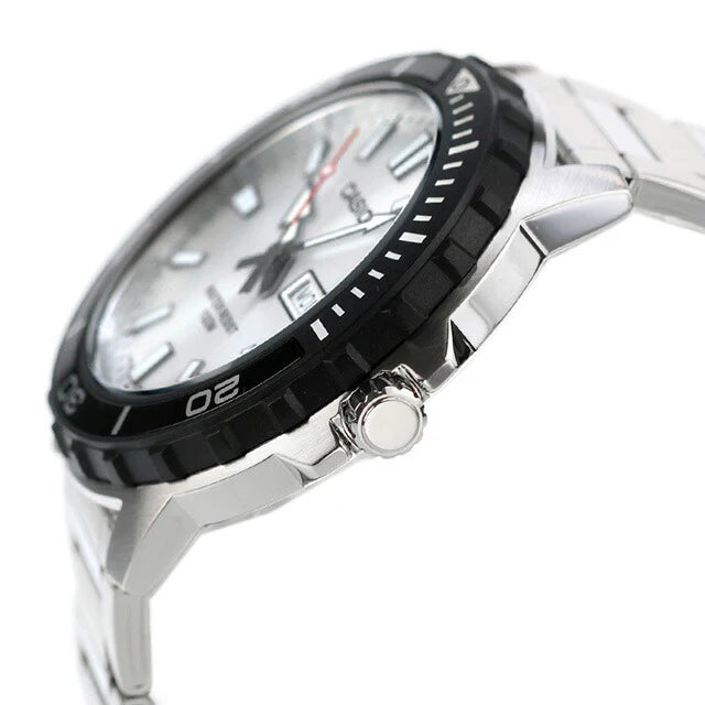 Casio Men's Watch Analog Silver Dial with Silver Stainless Steel Band, MTD-125D-7AVDF