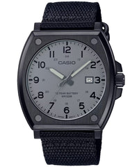 Casio, Unisex Watch Analog, Grey Dial Black Cloth Band, MTP-E715C-8AVDF