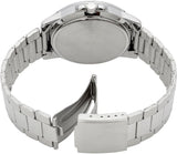 Casio Men's Watch Analog, Black Dial Silver Stainless Steel Strap, MTP-VD01D-1E2VU