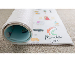 Milk It Baby Mumbai Play Mat, City Tour Collection 100% TPU Foam Non Toxic Reversible Mat, MI-MUMBAIPM