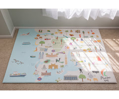 Milk It Baby Mumbai Play Mat, City Tour Collection 100% TPU Foam Non Toxic Reversible Mat, MI-MUMBAIPM