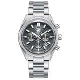 Beverly Hills Polo Club Men's Watch Analog Grey Dial with Silver Stainless Steel Band,  BP3781X.350