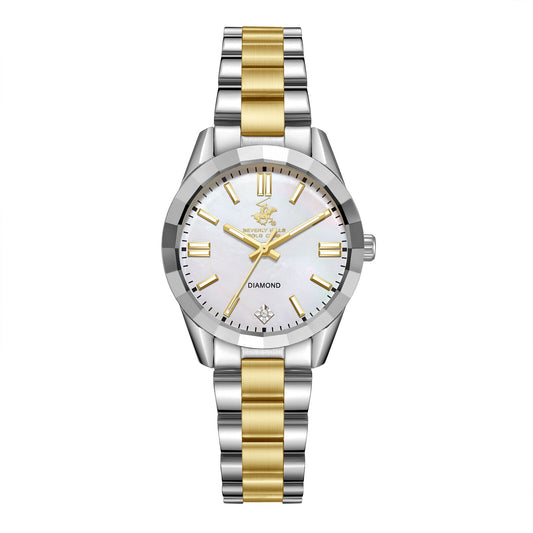 Beverly Hills Polo Club, Men's, Analog Watch, Silver Dial, with Stainless Steel Band, BH-BP3643X.220