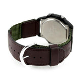 Casio Women's Watch Digital Dial with Brown Leather and Cloth Band, W-220HF-3AVDF