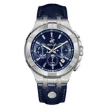 Beverly Hills Polo Club Men's Watch Analog Blue Dial with Blue Leather Strap,  BP3803X.399