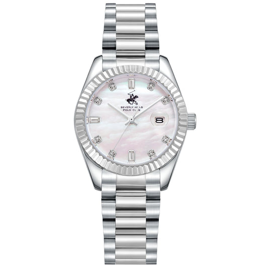 Beverly Hills Polo Club, Men's, Analog Watch, Silver Dial, with Stainless Steel Band, BH-BP3801X.320