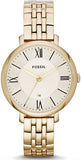 Fossil Women's Watch Analog, Champagne Dial Jacqueline Gold Stainless Steel Band, FW-ES3434